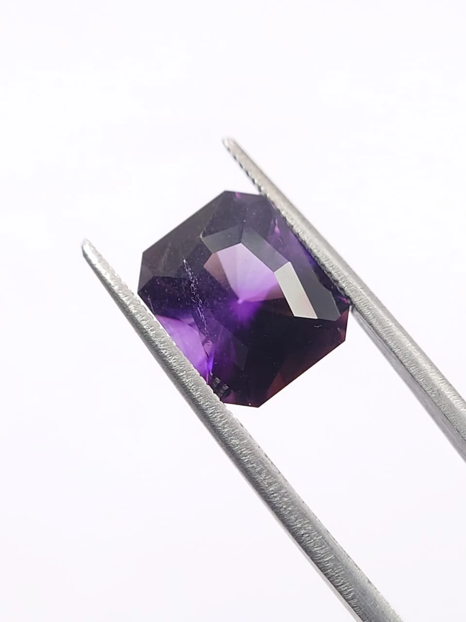 4.75ct Amethyst Square Cut Loose Gemstone From Nigeria — view 1
